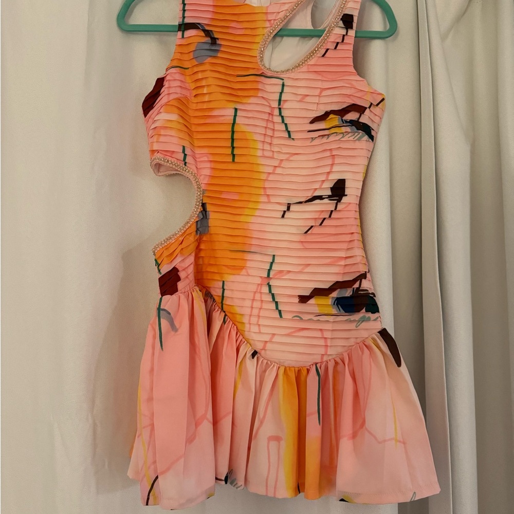 Colorful Abstract Sleeveless Dress